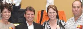 Jannine Boyes, general manager, Centa Group, Duncan Boyes, Centa’s chairman, with Grace and Wickus Du Plessis.